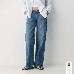 Levi's Medium Blue Wide-Leg Jeans